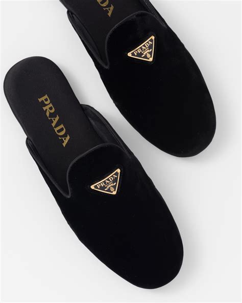 prada sherpa slippers|prada leather logo mules 40.5.